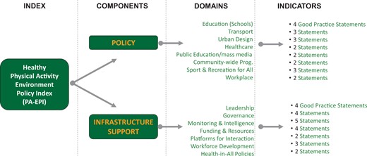 The PA-EPI framework (including the final number of good practice statements for each domain (N = 45))