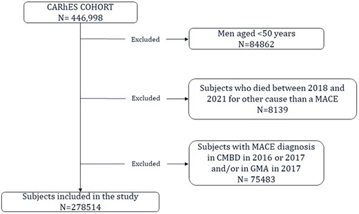 Flowchart depicting the study population.