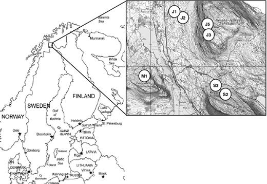Location and sampling sites. For sampling site properties, refer to Table 1.