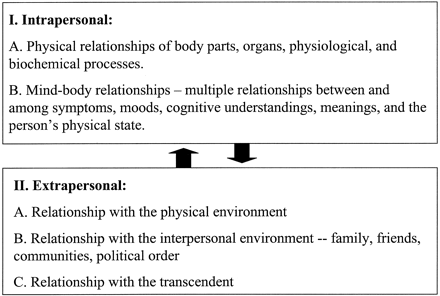 Illness and the manifold of relationships of the patient as a human person.