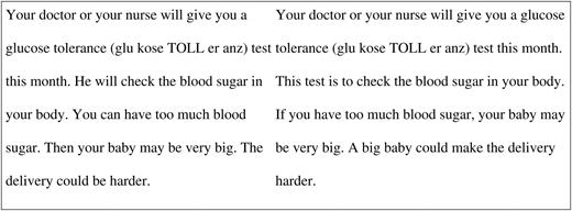 Medical test example.