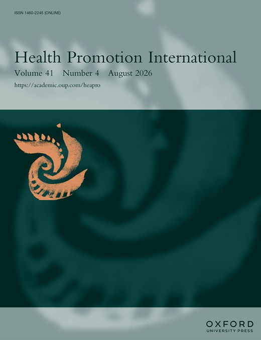Health Promotion International Cover Image for Volume 41, Issue 4