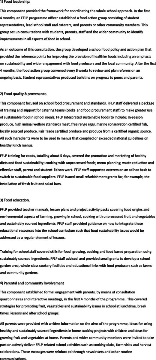 food sustainability education as a route to healthier eating