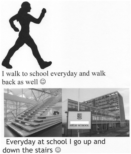 Blog demonstrating the school environment as a place for physical activity (School C, S1 girl).