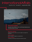 International Affairs Cover Image for Volume 102, Issue 5