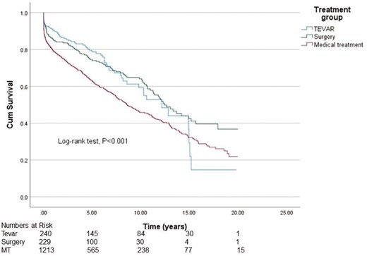 Cumulative Kaplan–Meier estimate of overall survival of patients.