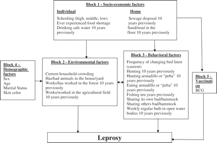 Framework for socio-economic, environmental, and behavioural factors in leprosy determination