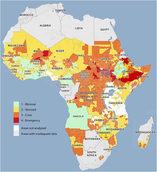 Acute food insecurity in Africa (Africa Center for Strategic Studies, 2023).