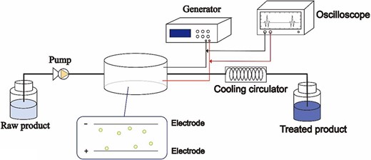 Schematic representation of pulsed-electric field system.