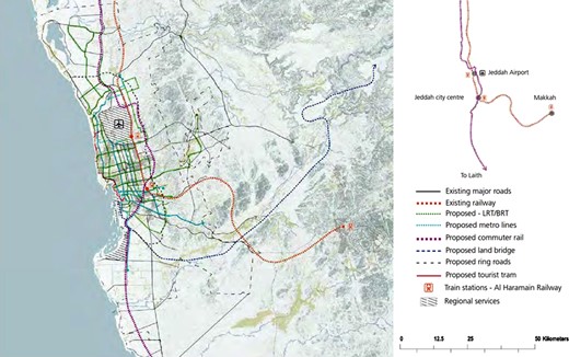 Jeddah transportation network plan.