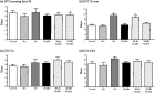 Days to criterion (DTC) measurements show that methyllycaconitine (MLA), but not dihydro-β-erythroidine (DHβE), blocks the effect of nicotine (Nic) on stress (Str)-induced memory impairment. The DTC are plotted for trial 4 (a: learning), test at 15 min (b: short-term memory) and tests at 5 and 24 h (c and d: long-term memory). DTC is a standard criterion, which represents the number of days the animal takes to make no more than one error in three consecutive days. * Indicates significant difference from other groups (p < 0.05).