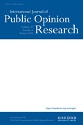 International Journal of Public Opinion Research Cover Image