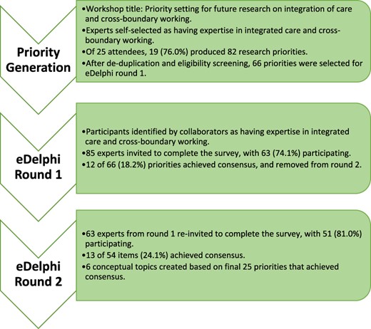 Delphi study process flowchart.