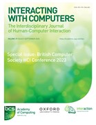 Interacting with Computers Cover Image