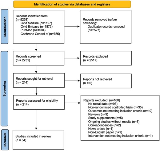 PRISMA 2020 flow diagram for new systematic reviews which included searches of databases and registers only.12 This figure appears in colour in the online version of JAC and in black and white in the print version of JAC.