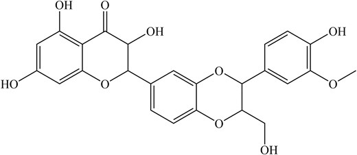 The chemical structure of silymarin.