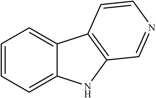 The chemical structure of β-carboline indole.