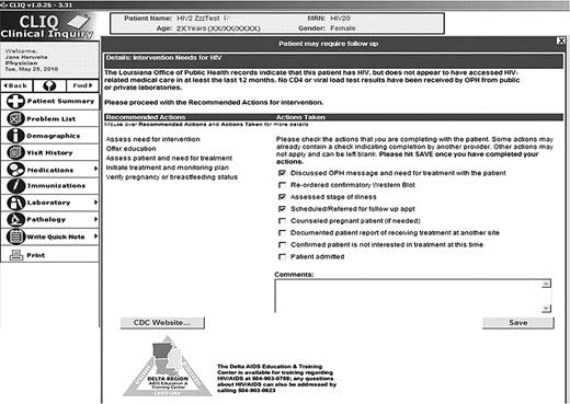 The Louisiana Public Health Information Exchange (LaPHIE) Intervention Note.