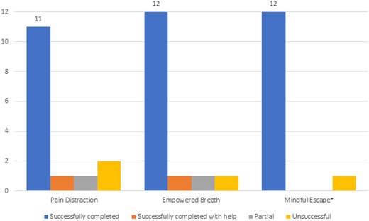 VR usability tasks. *Two participants decided to stop and did not complete the module.