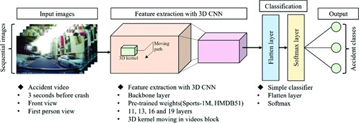 The network diagram of the split liability assessment based on 3D CNN.