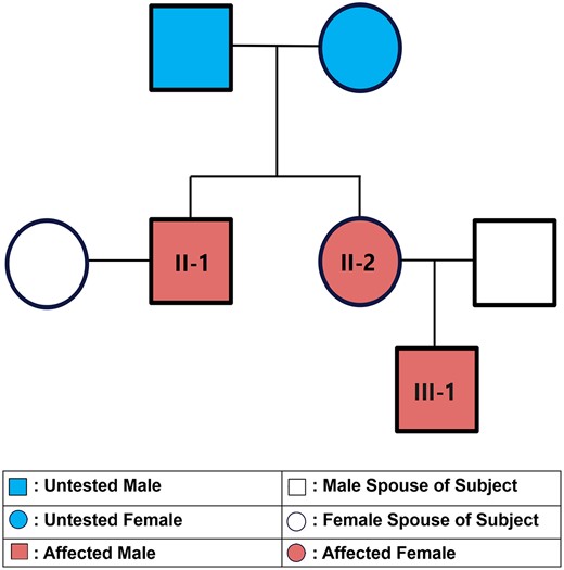 Abbreviated pedigree.