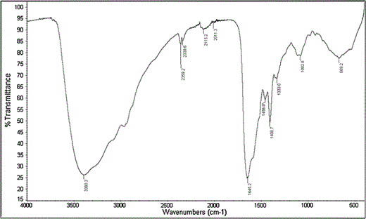 Fourier transform infrared (FT-IR) of purified antimicrobial peptide AN5-1