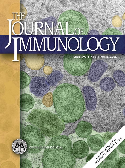 The Journal of Immunology Cover Image for Volume 190, Issue 6
