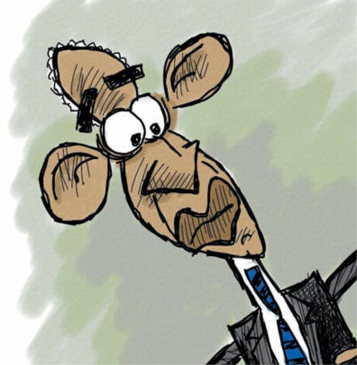 From US caricaturist Clay Jones, an image of former President Barack Obama with exaggerated lips, nose, ears, and eyes; permission to use granted by © Clay Jones.