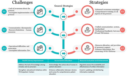 Public health implications derived from the interviews: challenges and strategies.