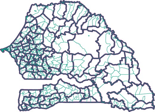 Overlay of RGPH 2002 (grey) and the RGPHAE 2013 (green)