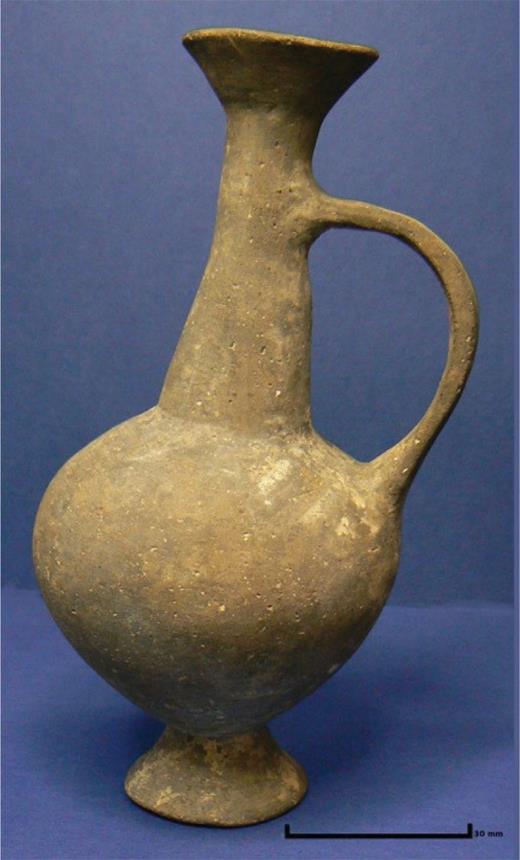 Base Ring Ware juglet from Enkomi, Cyprus. UCD Classical Museum (UCD 0006). Photo: J. Day.