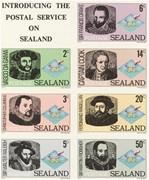 Principality of Sealand postage stamps. Source: Wikimedia. 