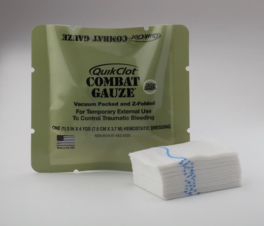 QuikClot Combat Gauze.