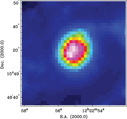 SST MIPS 24-μm image of the central region of M100.