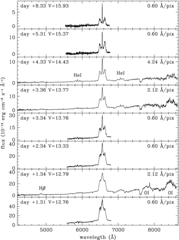 Spectroscopic evolution of V2672 Oph.