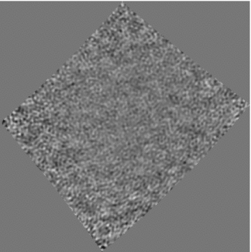 Residual image, with all the sources subtracted, after three iterations. The black and white scale runs between −0.4 and 0.4 Jy beam−1. The image shows only thermal noise.