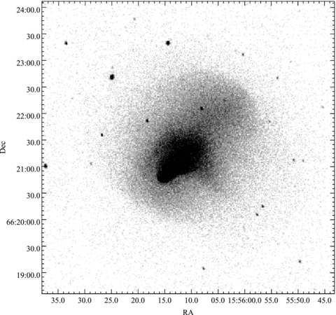 Raw counts image of Abell 2146 in the 0.3–7.0 keV energy band. The image has been binned by a factor of 2.