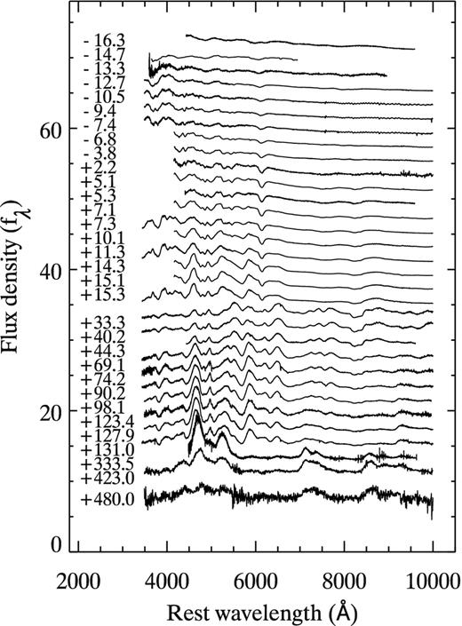 The optical spectra of SN 2013dy.