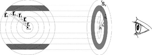 Schematic for the geometry of the LOS calculation.