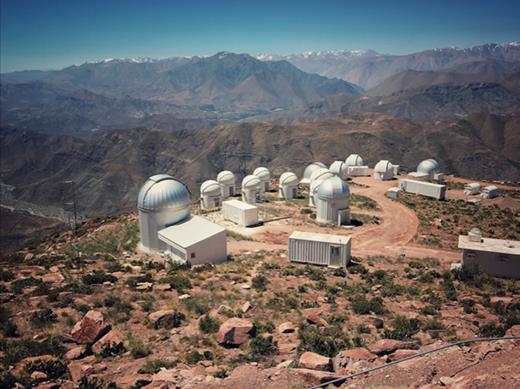 T80S is located on Cerro Tololo, beside the PROMPT telescopes. In this photo, taken in 2017 October, T80S is the largest dome on the left.