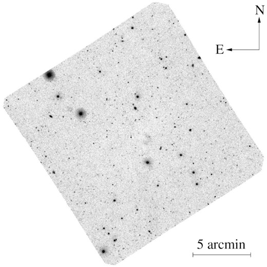 Co-added 20-ks XMM-OM UVW1 image of the 13H field.