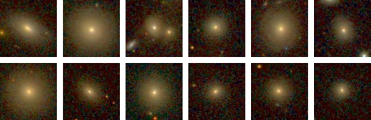 Sample SDSS colour-composite images of our RSF early-type galaxies. Each image shows an area of 50 × 50 arcsec 2.