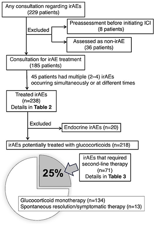 Overall picture of consultations related to irAEs.