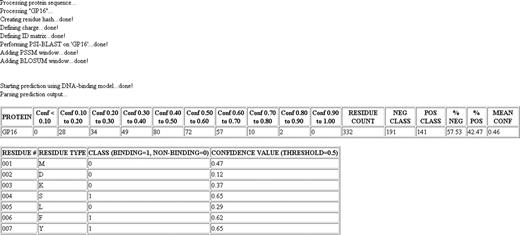 An example of the NAPS output.