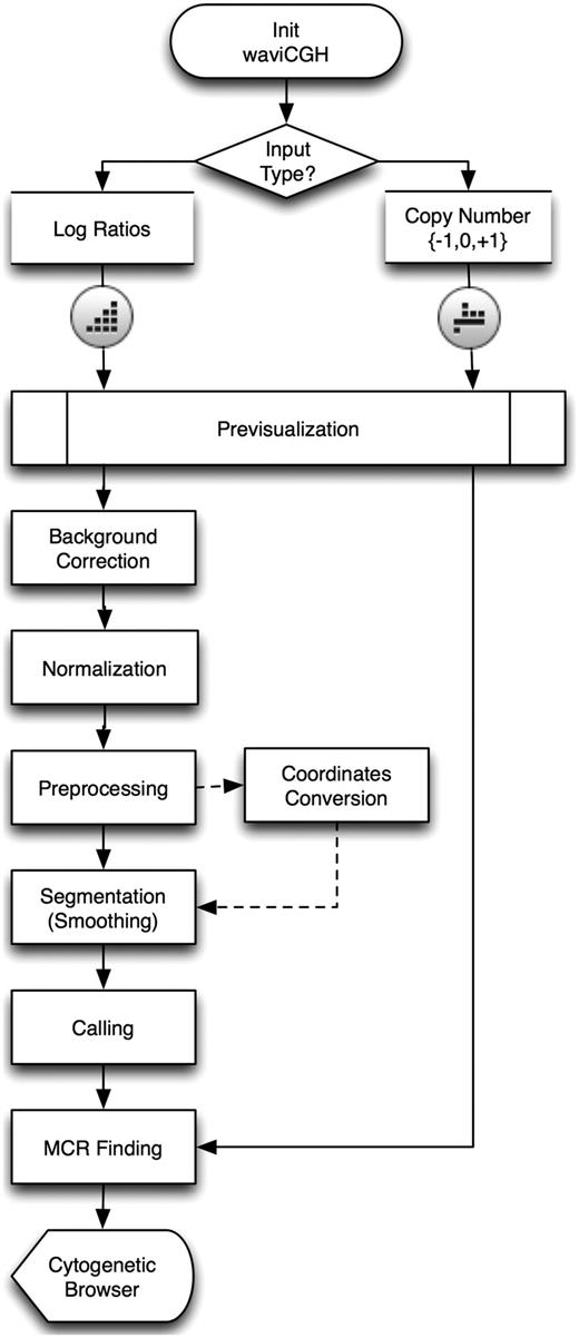 aCGH analysis protocols and methods as implemented in waviCGH.