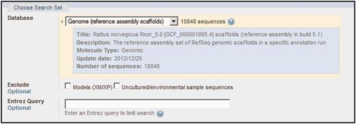 Automatically generated documentation for the rat genome database. The information is stored in the blastdb_info database and formatted on demand. Information, such as last update, number of sequences and type or sequence (‘genomic’), is automatically generated when the database is constructed. The database curator provides the title and description.