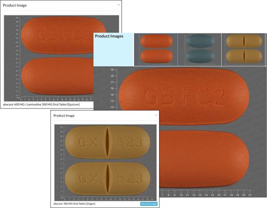 A screenshot montage of DrugBank's new pill images.