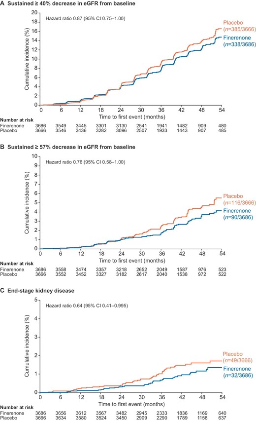 Kidney outcomes in the overall population. CI, confidence interval; eGFR, estimated glomerular filtration rate.