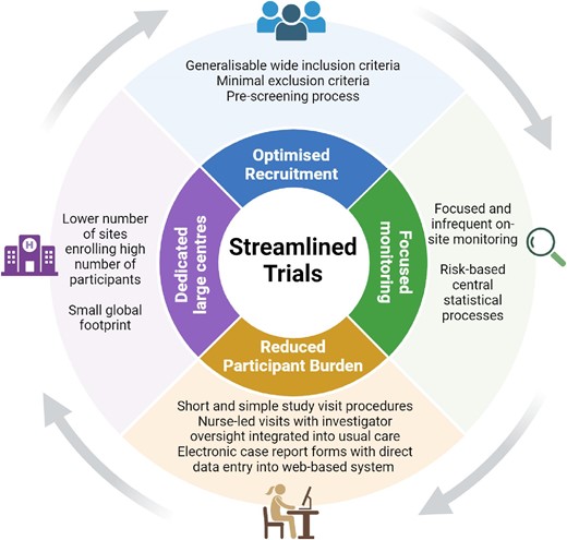 Key streamlined trial design features.