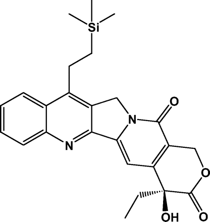 Chemical structure of karenitecin.